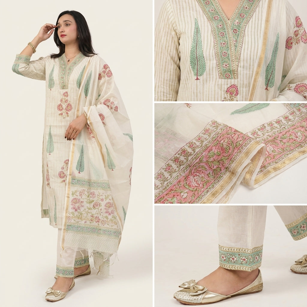 Gul shabnam 3-Piece Stitched Suit ⭐