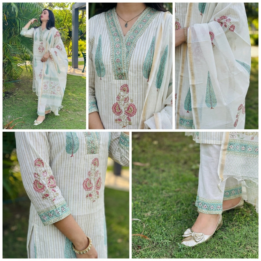 Gul shabnam 3-Piece Stitched Suit ⭐