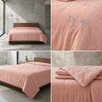 Soft Cotton Comforter with Swarovski Butterfly Design- King Size
