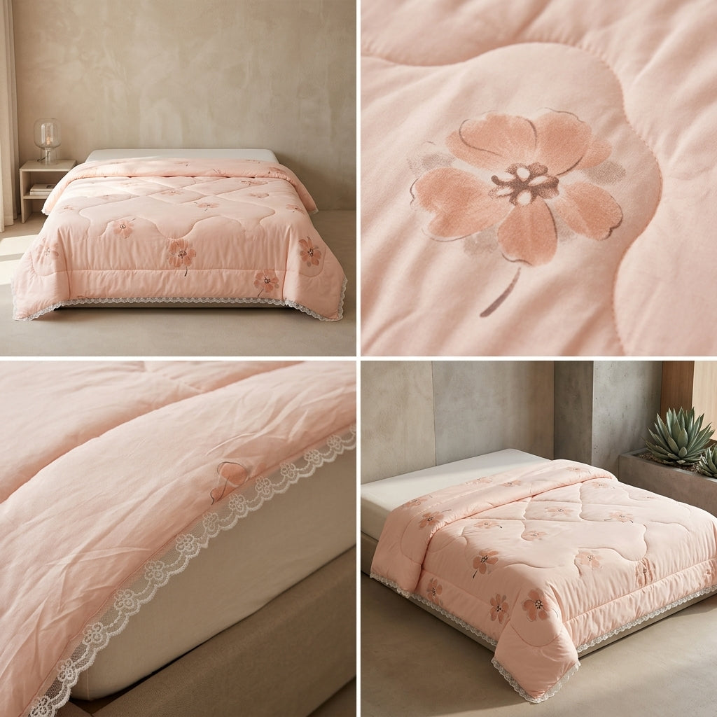 Premium  English Floral Print Printed Comforter | Double bed