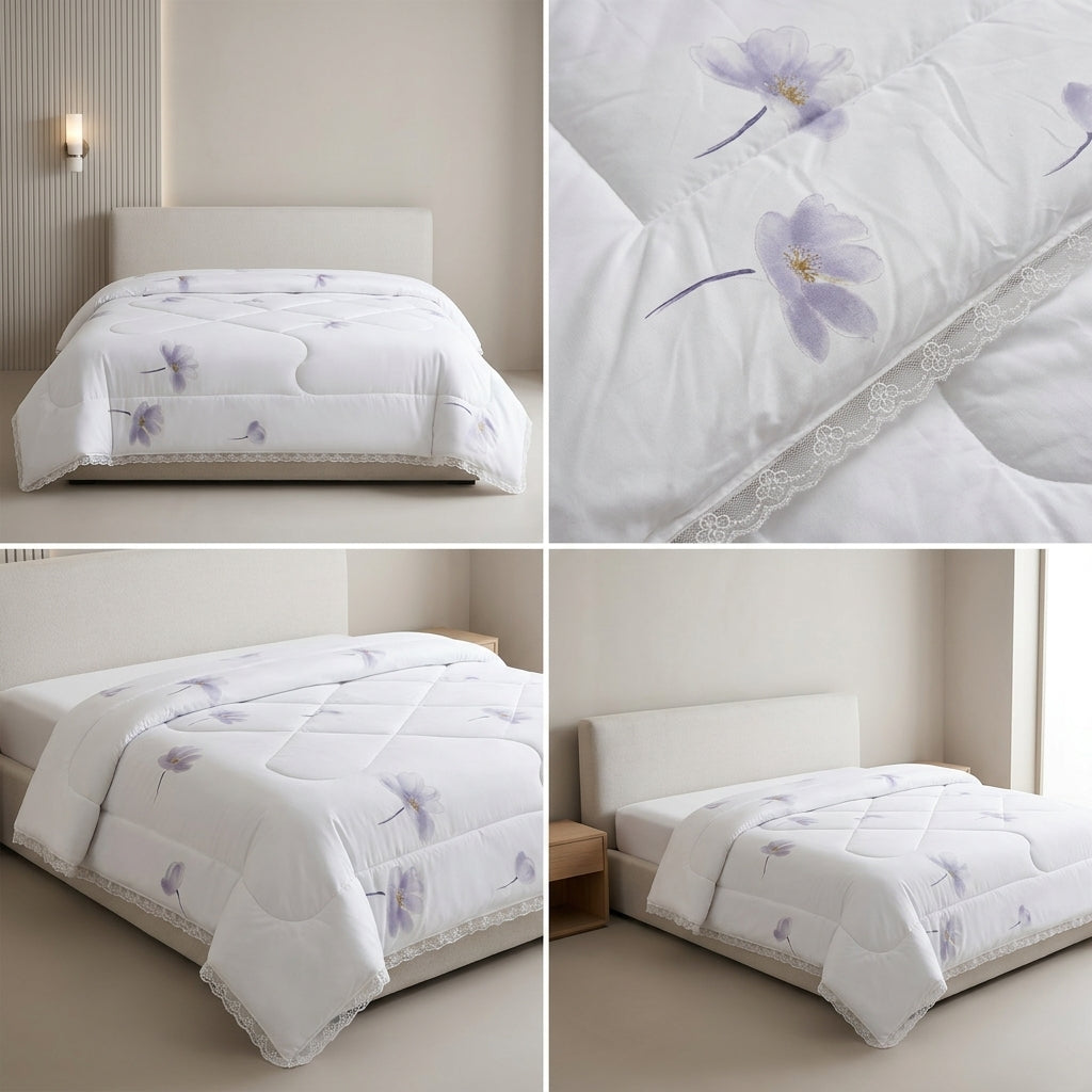 Premium  English Floral Print Printed Comforter | Double bed