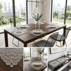🌸 Premium Turkish Lace Table Mats Set | 3-Piece Luxury Dining Collection