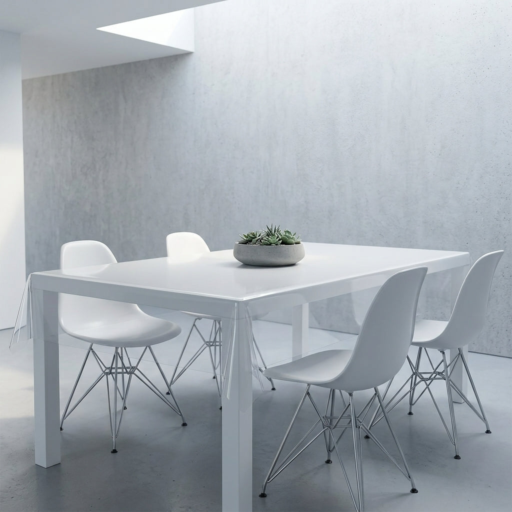 Transparent Dining Table Cover – 60 × 80 Inches