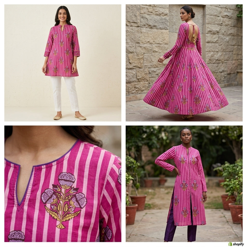 Rani Gul Pink Cotton Fabric 🩷