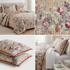 Victorian Reversible Quilted Bedcover – Inspired by Classic British Designs Product Code :- 55B198RKEH