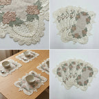 Luxury Embroidered Lace Table/Dining Mats – Set of 6