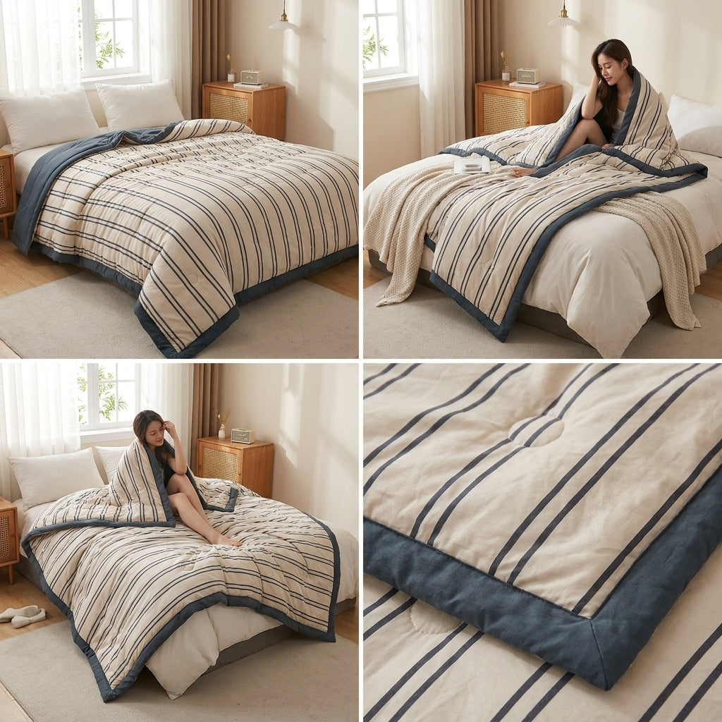 ✨ Check Mate AC Comforter – Ultra Soft King Size Comfort ✨