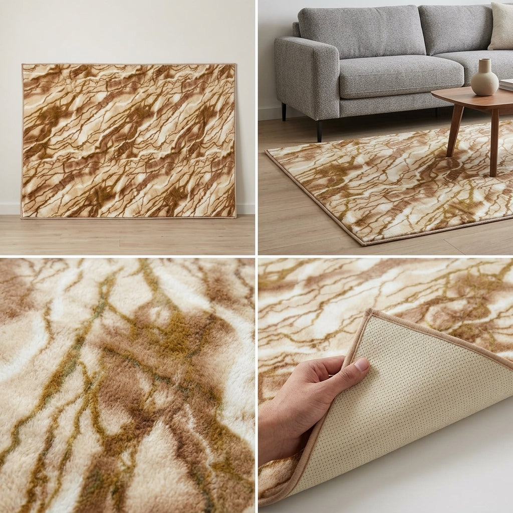 Marble Design Soft Carpet 6 x 4 Feet