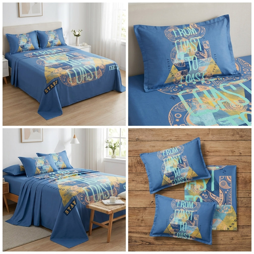 Kids Digital Printed Bedsheet Set – King Size (108 x 108 Inches)
