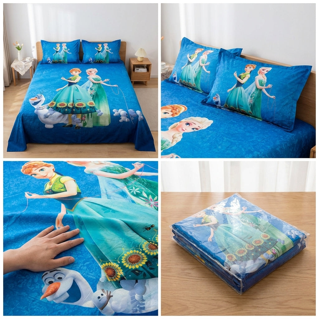 Kids Digital Printed Bedsheet Set – King Size (108 x 108 Inches)