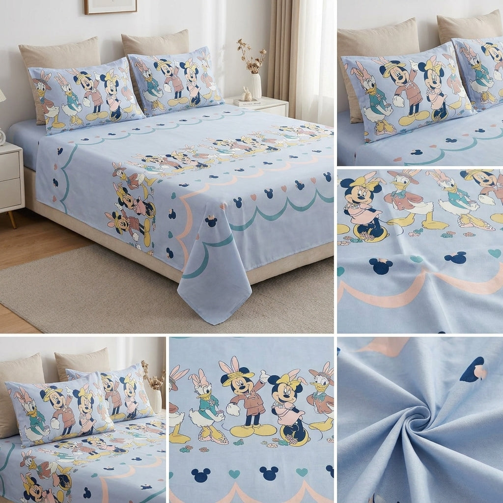 Kids Digital Printed Bedsheet Set – King Size (108 x 108 Inches)