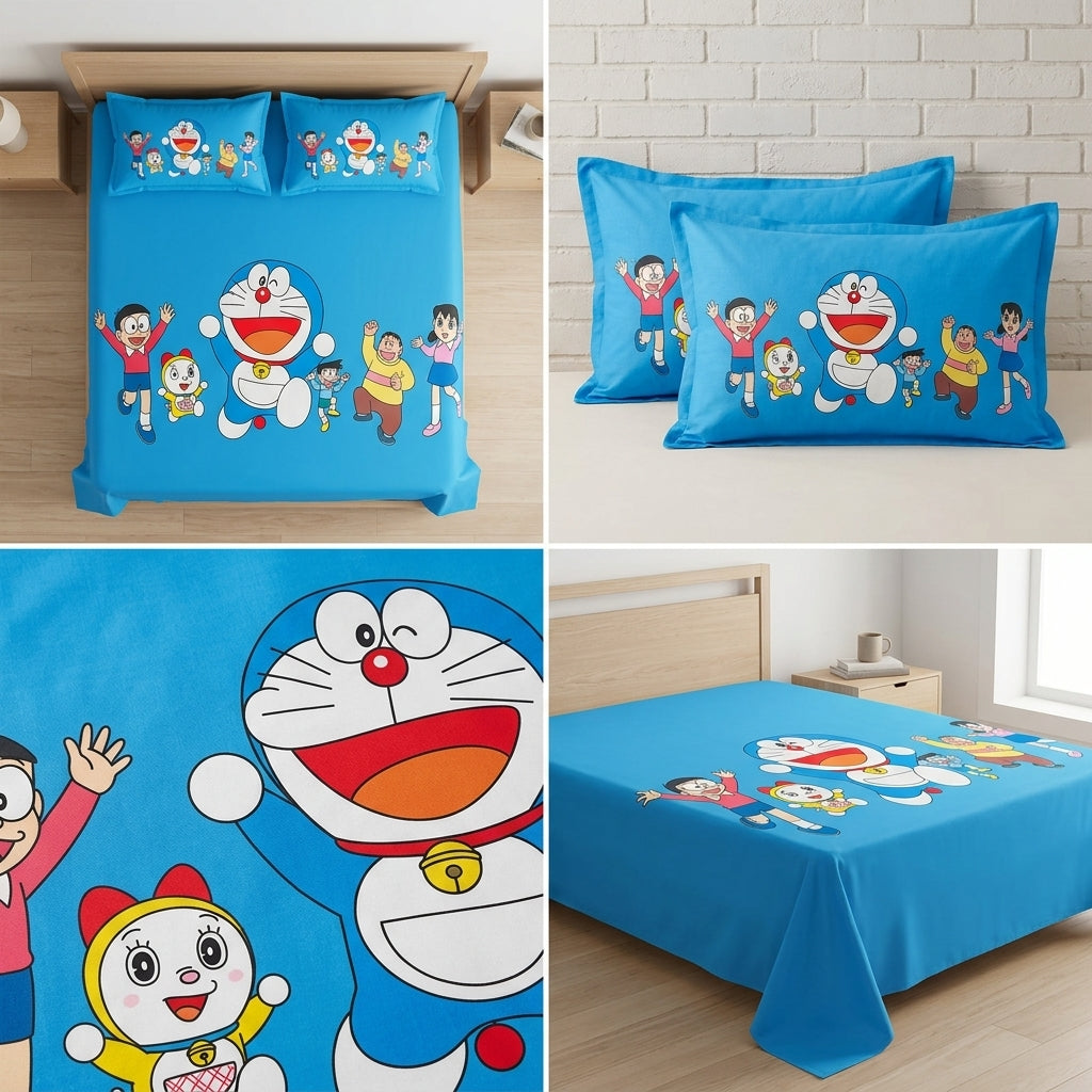 Kids Digital Printed Bedsheet Set – King Size (108 x 108 Inches)