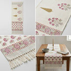 Jute Table Runner with Tassels – 16 × 72 Inches