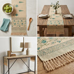 Jute Table Runner with Tassels – 16 × 72 Inches