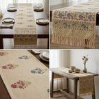 Jute Table Runner with Tassels – 16 × 72 Inches