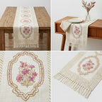 Jute Table Runner with Tassels – 16 × 72 Inches