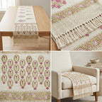 Jute Table Runner with Tassels – 16 × 72 Inches