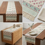 Jute Table Runner with Tassels – 16 × 72 Inches