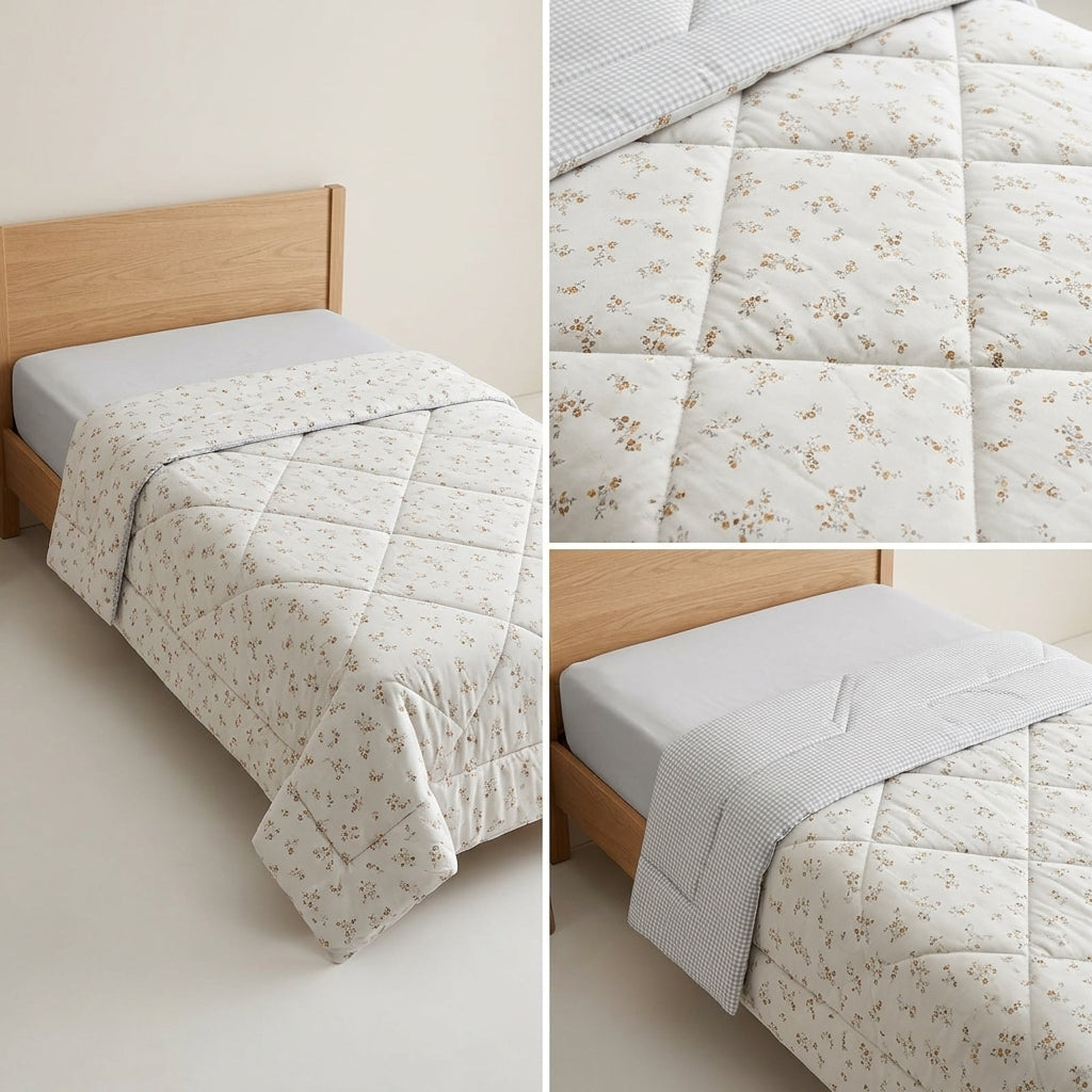 Reversible Comforter – Set Of 2 Single Bed Size (160 × 220 cm) 🌿