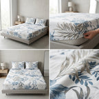 Classical Design Elastic/Fitted Bedsheets Pure Mulmul Cotton 108 BY 108 Inch Product Code :- 55B135RKEH
