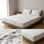 Classical Design Elastic/Fitted Bedsheets Pure Mulmul Cotton 108 BY 108 Inch Product Code :- 55B135RKEH