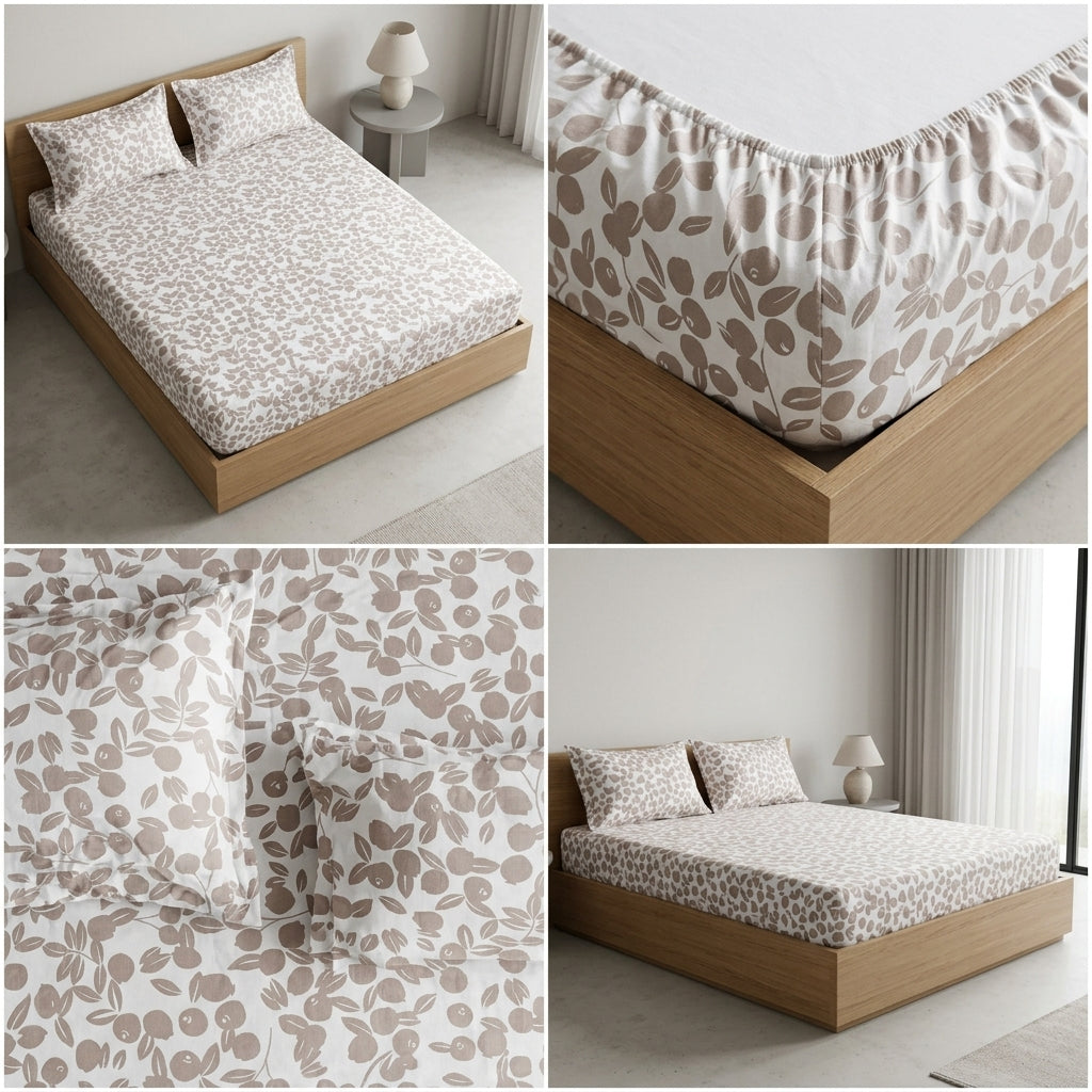 Classical Design Elastic/Fitted Bedsheets Pure Mulmul Cotton 108 BY 108 Inch Product Code :- 55B135RKEH