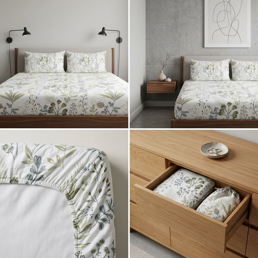 Classical Design Elastic/Fitted Bedsheets Pure Mulmul Cotton 108 BY 108 Inch Product Code :- 55B135RKEH