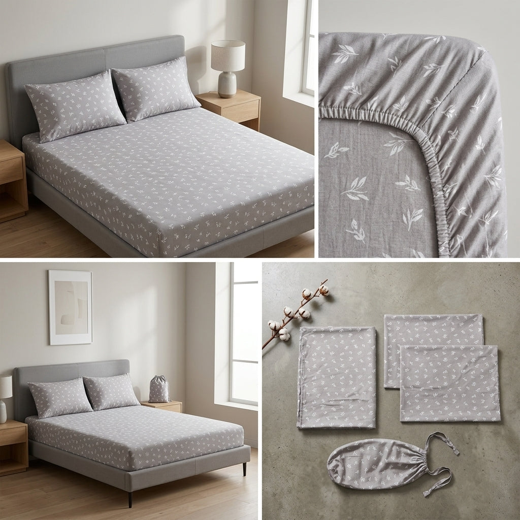 Classical Design Elastic/Fitted Bedsheets Pure Mulmul Cotton 108 BY 108 Inch Product Code :- 55B135RKEH
