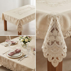 Embroidered Dining Table Cover | 6 Seater Luxury Collection