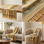 ✨ Khadi Sofa Throw – Handcrafted Elegance for Your Living Space ✨