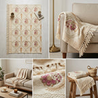 ✨ Khadi Sofa Throw – Handcrafted Elegance for Your Living Space ✨