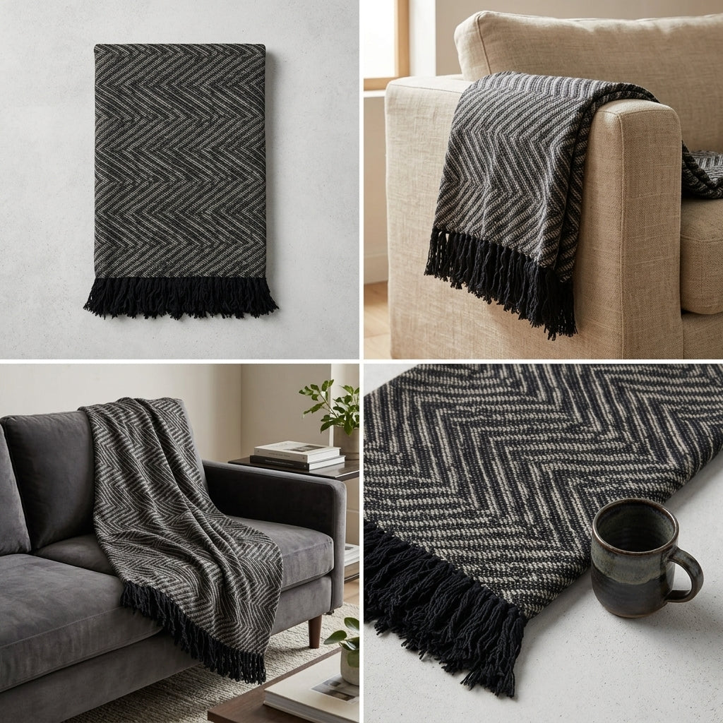 Woven Sofa Throw Blanket