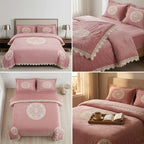 Luxury 4 Pcs Premium Rib Cotton Comforter Set