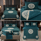 Luxury 4 Pcs Premium Rib Cotton Comforter Set