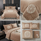 Luxury 4 Pcs Premium Rib Cotton Comforter Set
