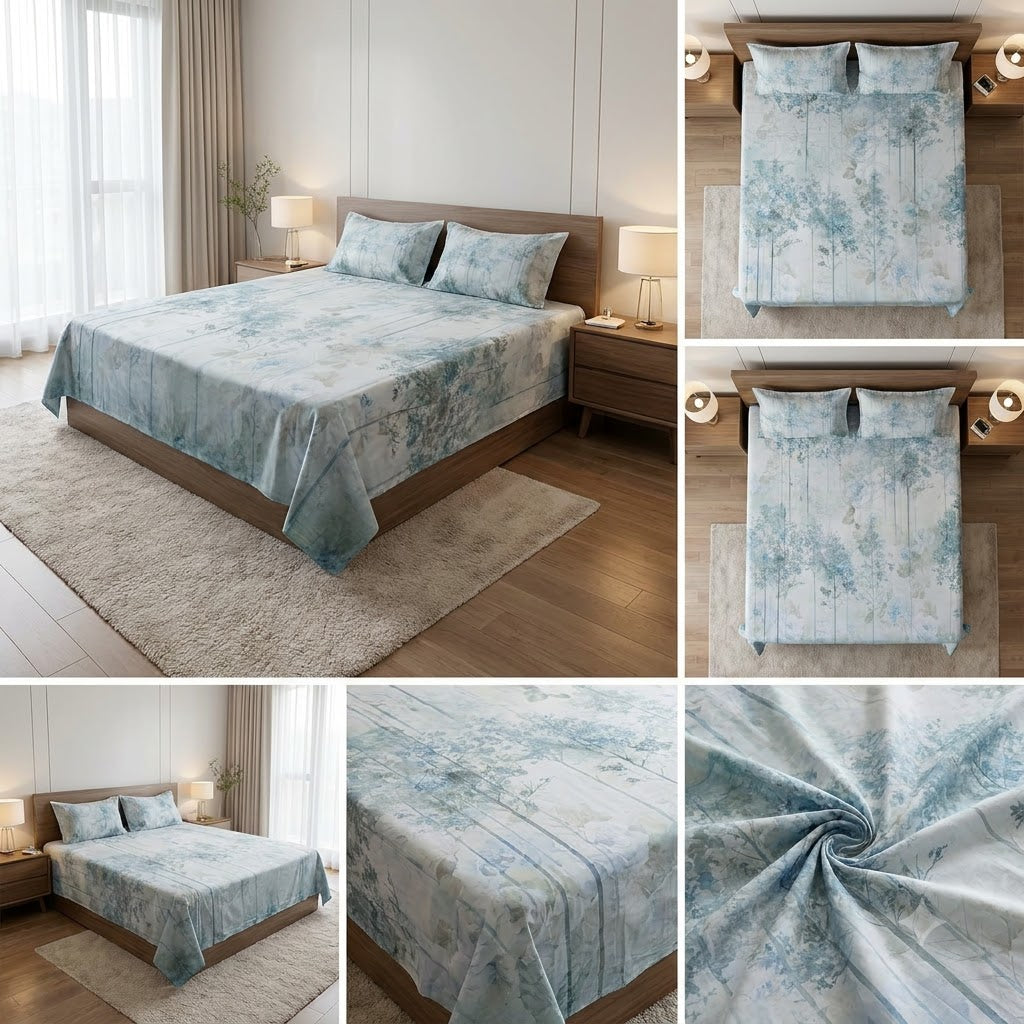 Designer Prints King Size Bedsheet | Micro Soft Cotton Size 108 By 108 Inch | Product Code :- 55B75RKEH
