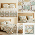 Quilted Reversible Bedcover – Pure Mulmul Cotton