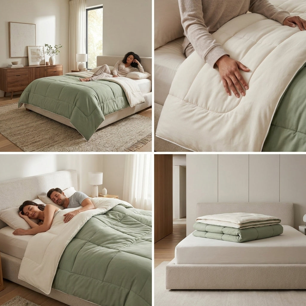 Organic Reversible Comforter – Conjugate Fiber & Yarn cotton