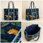 Velvet Quilted Tote Bag – Stylish, Spacious & Reusable
