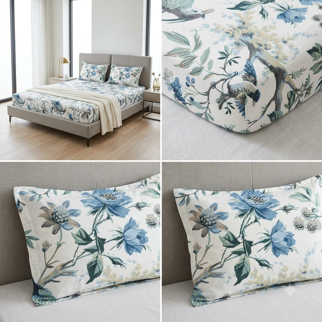 Fitted Bedsheets Pure Cotton 108 BY 108 Inch Product Code :- 55B89RKEH