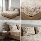 Fitted Bedsheets Pure Cotton 108 BY 108 Inch Product Code :- 55B89RKEH
