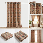 9 Feet Printed Jute Curtain