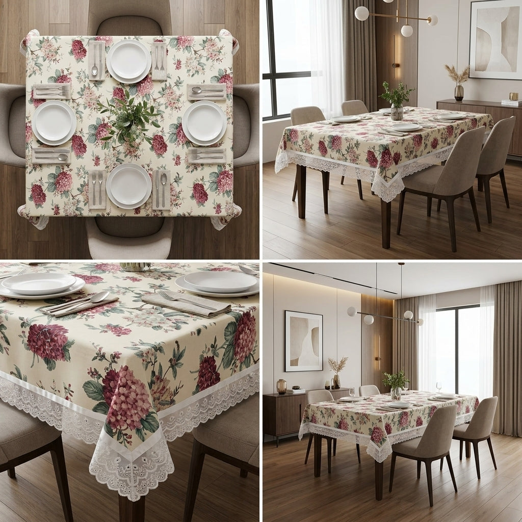 Lace Dining Table Cover – 4 Seater Product Code:- 55B58RKEH