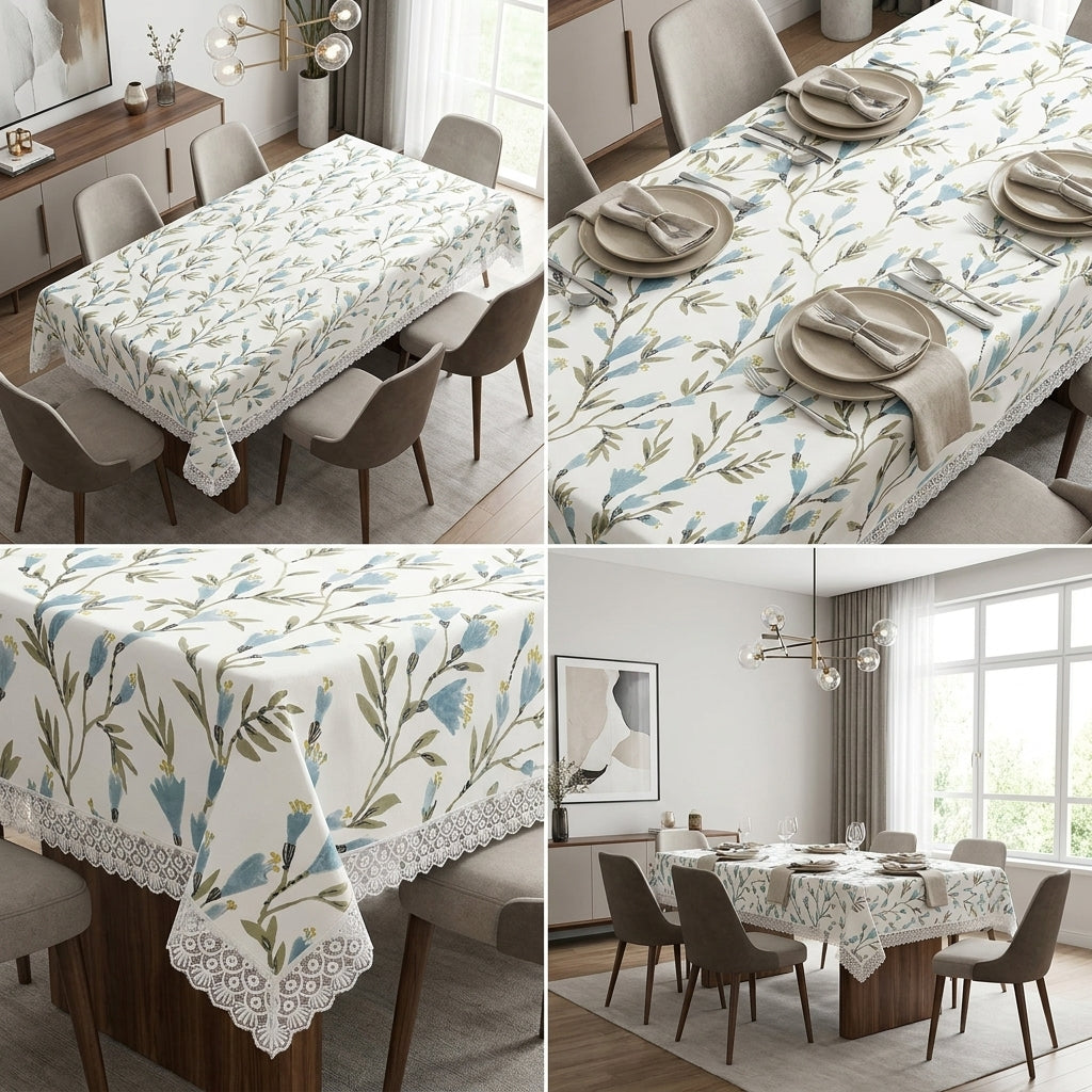 Lace Dining Table Cover – 6 Seater