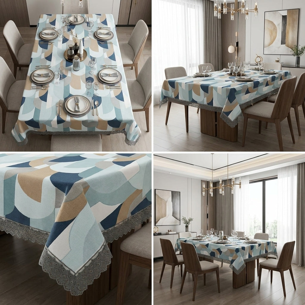 Lace Dining Table Cover – 6 Seater