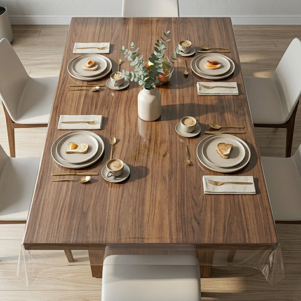 Transparent Dining Table Cover – 60 × 80 Inches