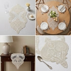 Luxury Floral Lace Turkish Table Runner (30 x 16 Inches)