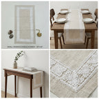 Luxury Floral Lace Turkish Table Runner (30 x 16 Inches)