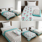 Pure Muslin Single Bed Dohar – Pack of 2