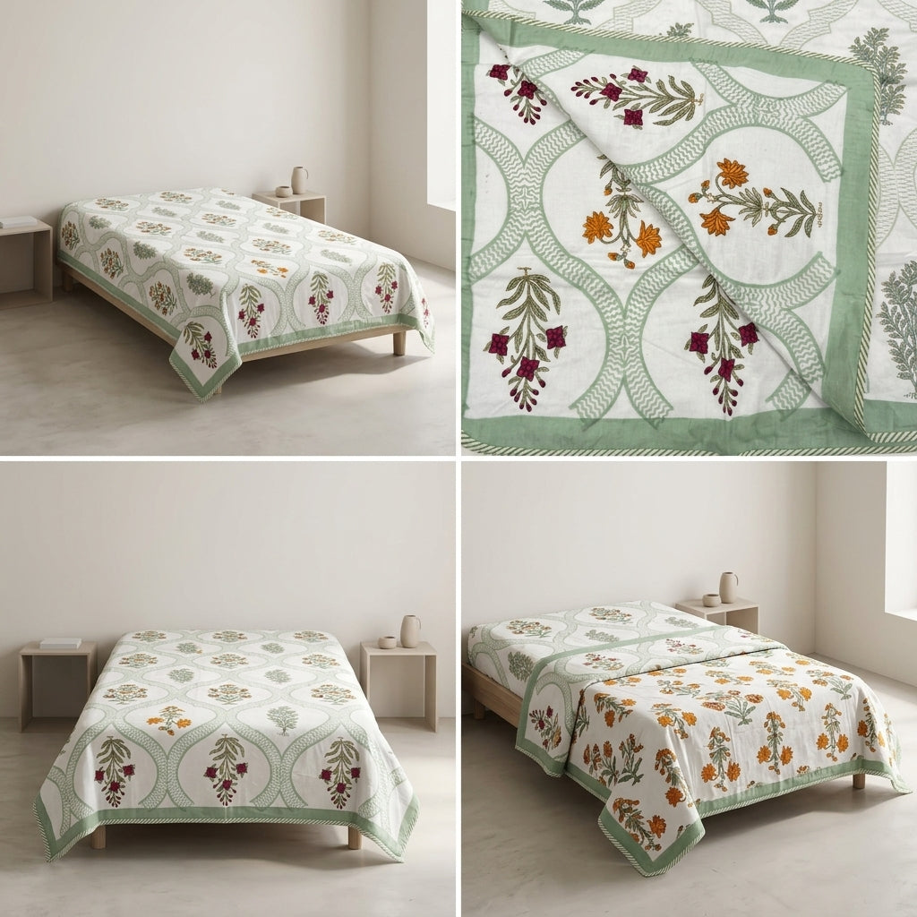 Pure Muslin Single Bed Dohar – Pack of 2